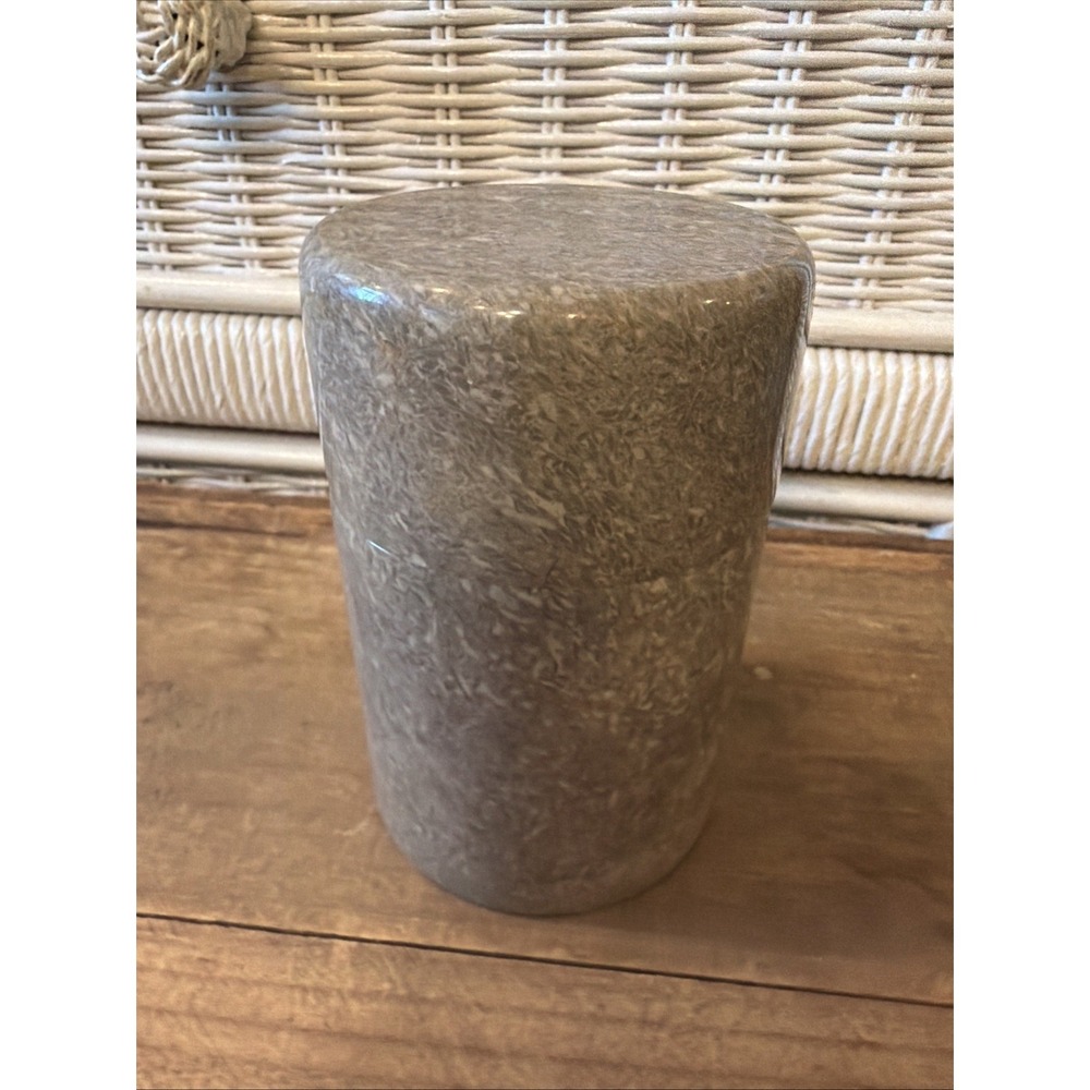 Combarbalita Stoneware Cylinder Trinket Holder With Lid- Rare